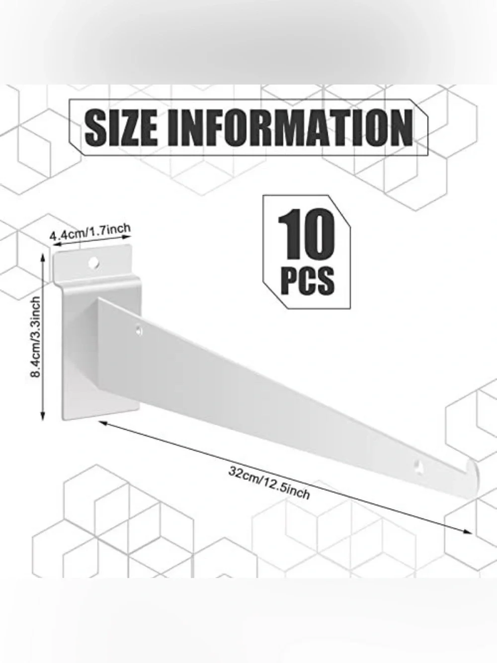 Slatwall Shelf Brackets - Set of 10
